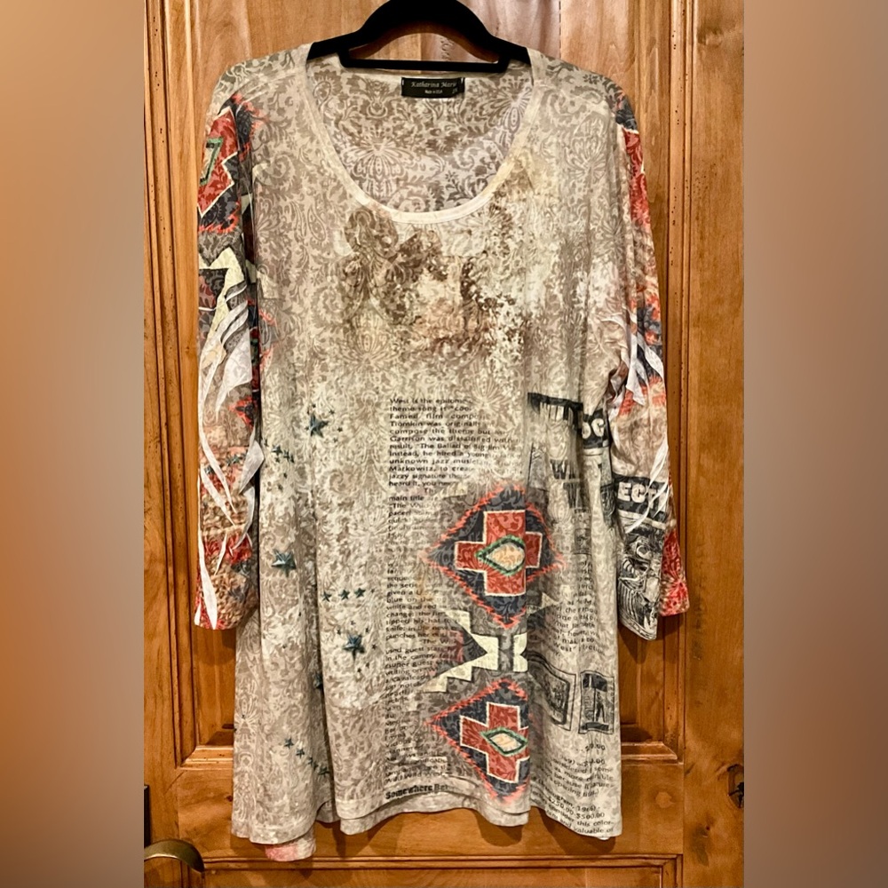 Gorgeous “Burnout” Style Tunic Top - MADE in USA!